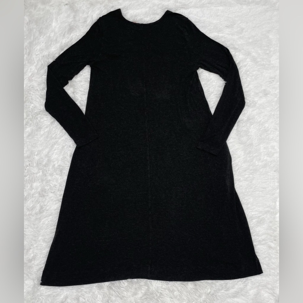 Eileen Fisher Women’s Shift Dress Size S Small Gray Viscose Stretch Minimalist - Picture 2 of 8